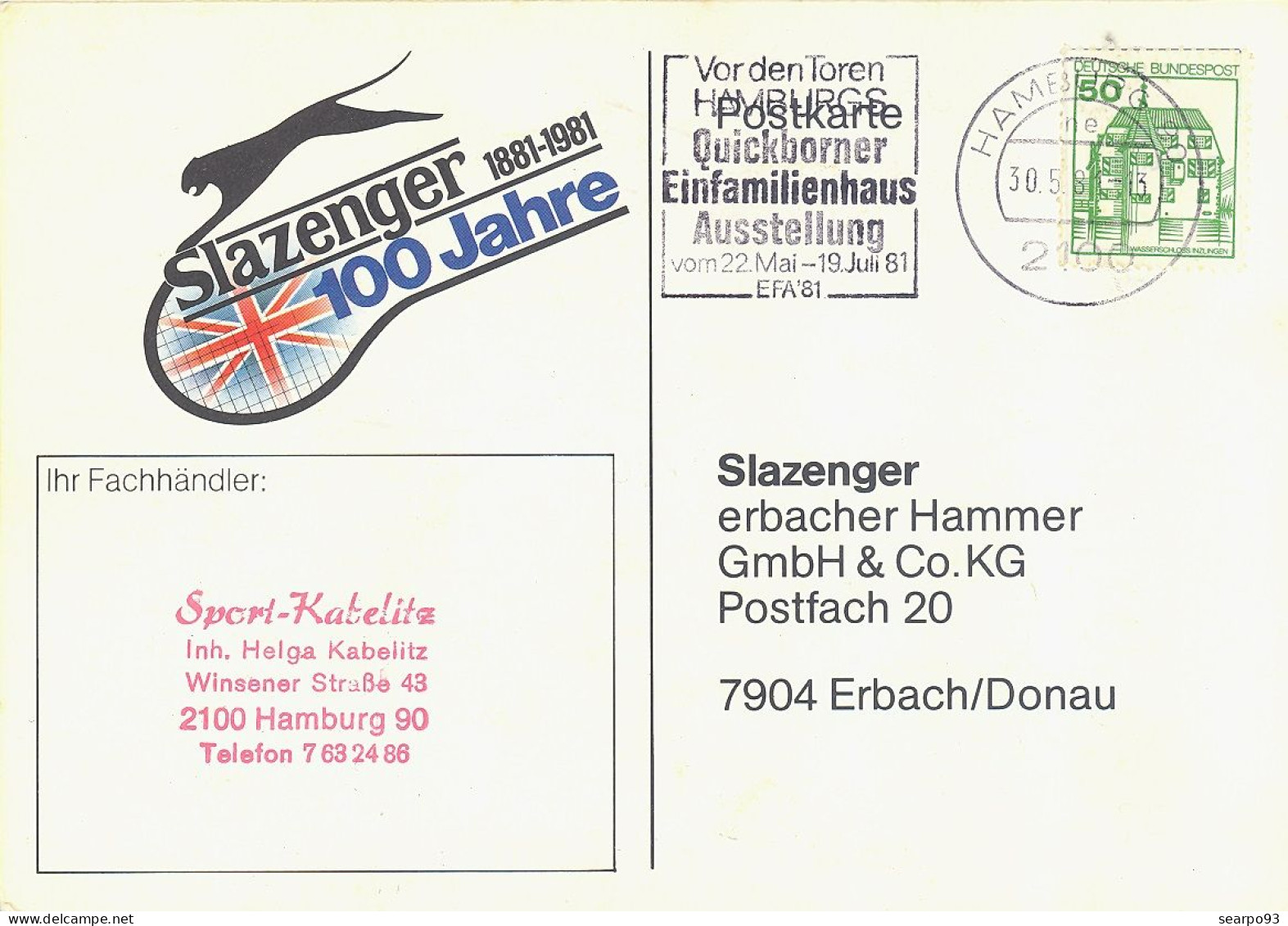GERMANY. POSTMARK. HAMBURG. 1981 - Autres & Non Classés