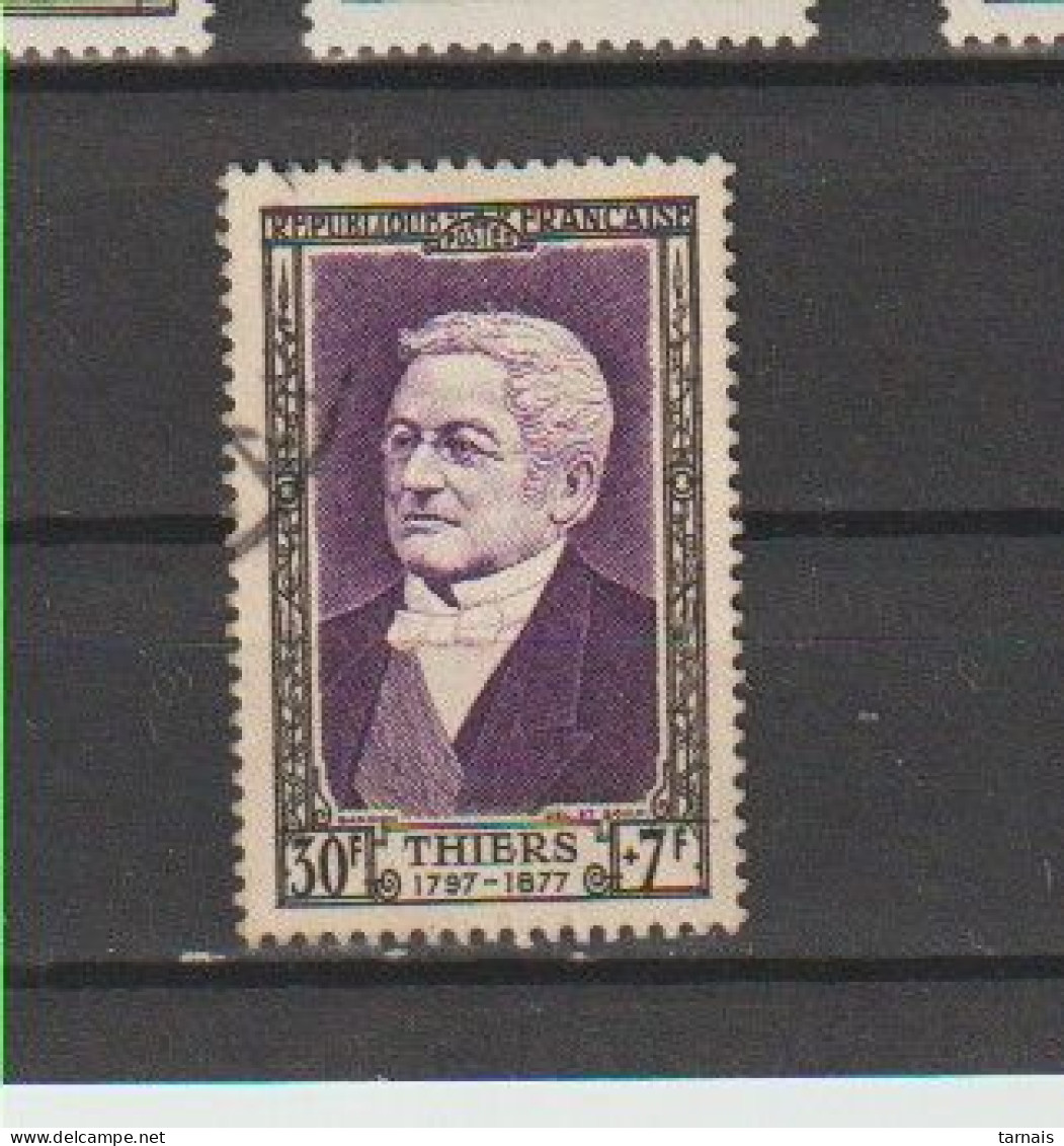 1953 N°935 Thiers Papier Carton Oblitéré (lot 32) - Used Stamps