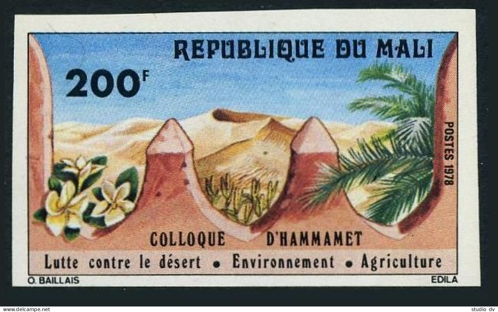 Mali 306 Imperf,MNH.Mi 646B. Hammamet Conference For Reclamation Of Desert,1978. - Mali (1959-...)