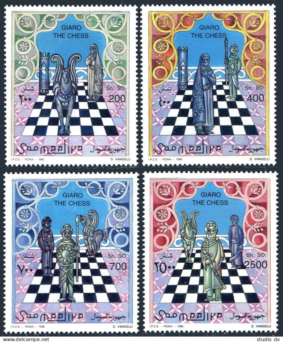 Somalia 1996 Year Chess, MNH. Set Of 4 And Souvenir Sheet. - Malí (1959-...)