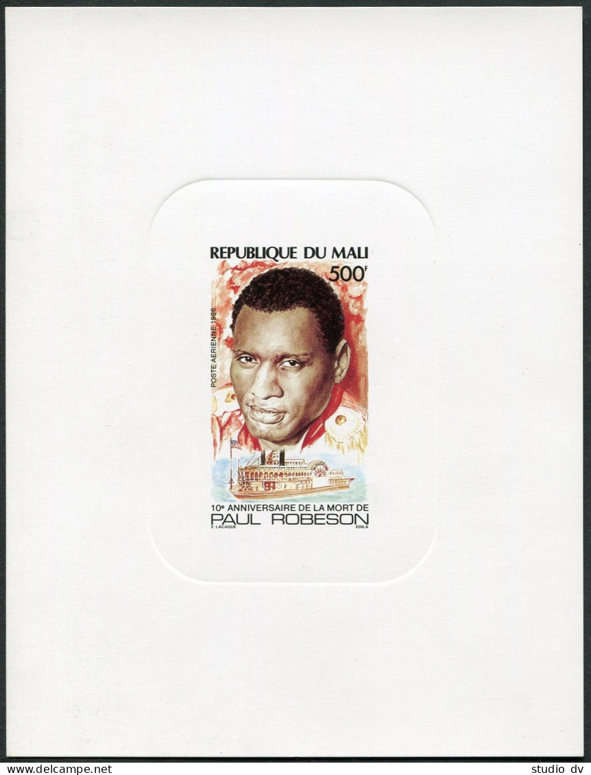 Mali C522 Proof Sheet,MNH.Michel 1066. Paul Robeson,actor,singer,1986.Show Boat. - Mali (1959-...)