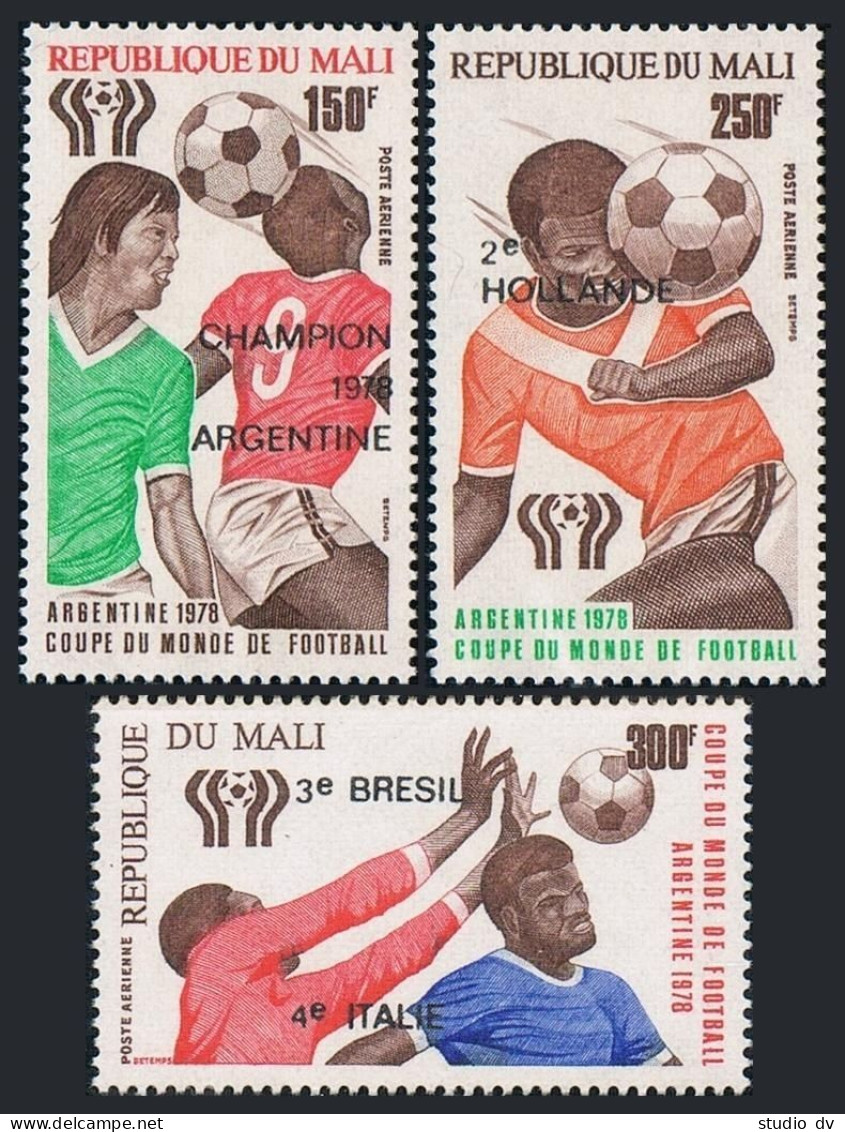 Mali C338-C340,C340a,MNH.Mi 657-659,Bl.11. Soccer Cup Argentina-1978.Winners. - Mali (1959-...)