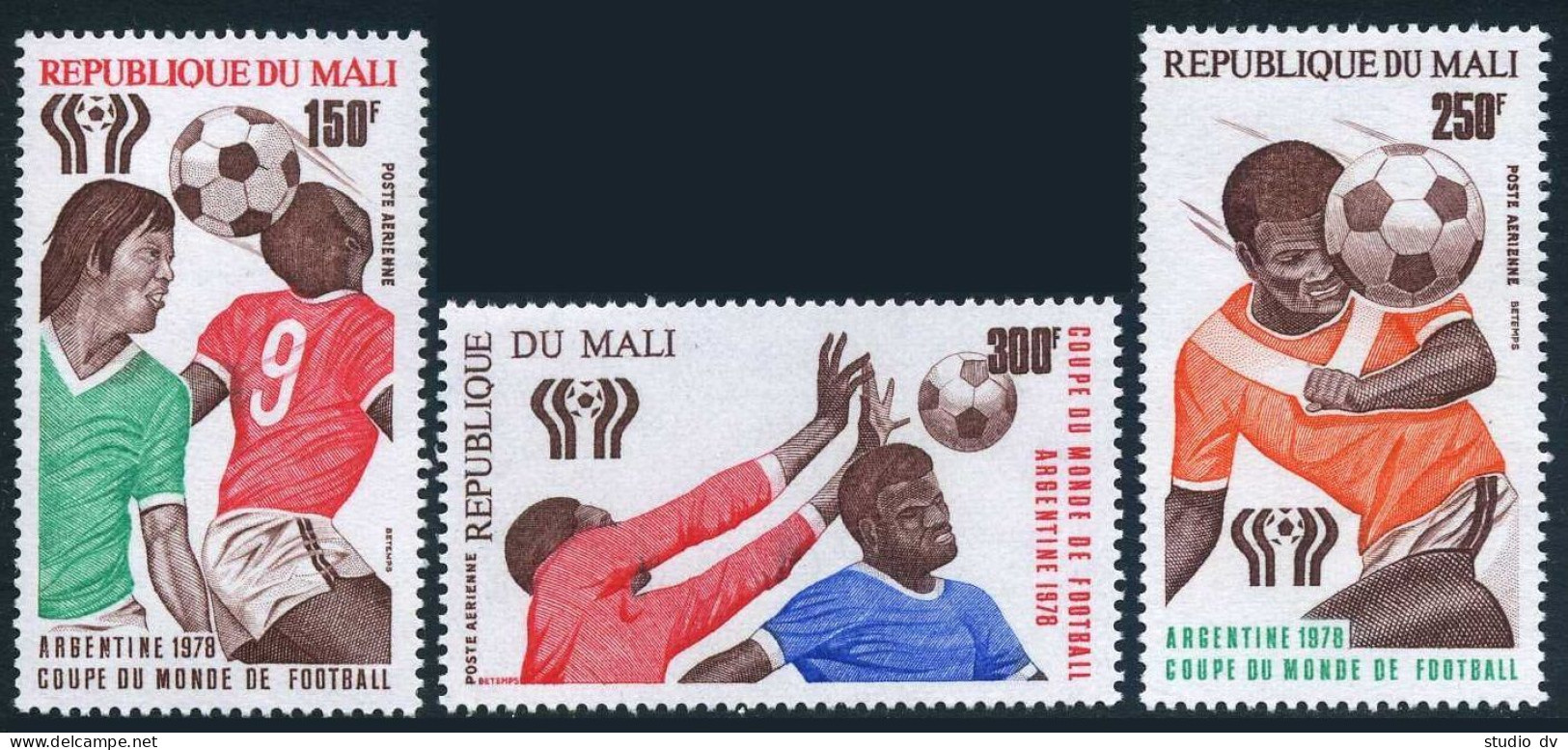 Mali C326-C328,C328a,MNH.Michel 625-627,Bl.10. World Soccer Cup Argentina-1978. - Mali (1959-...)