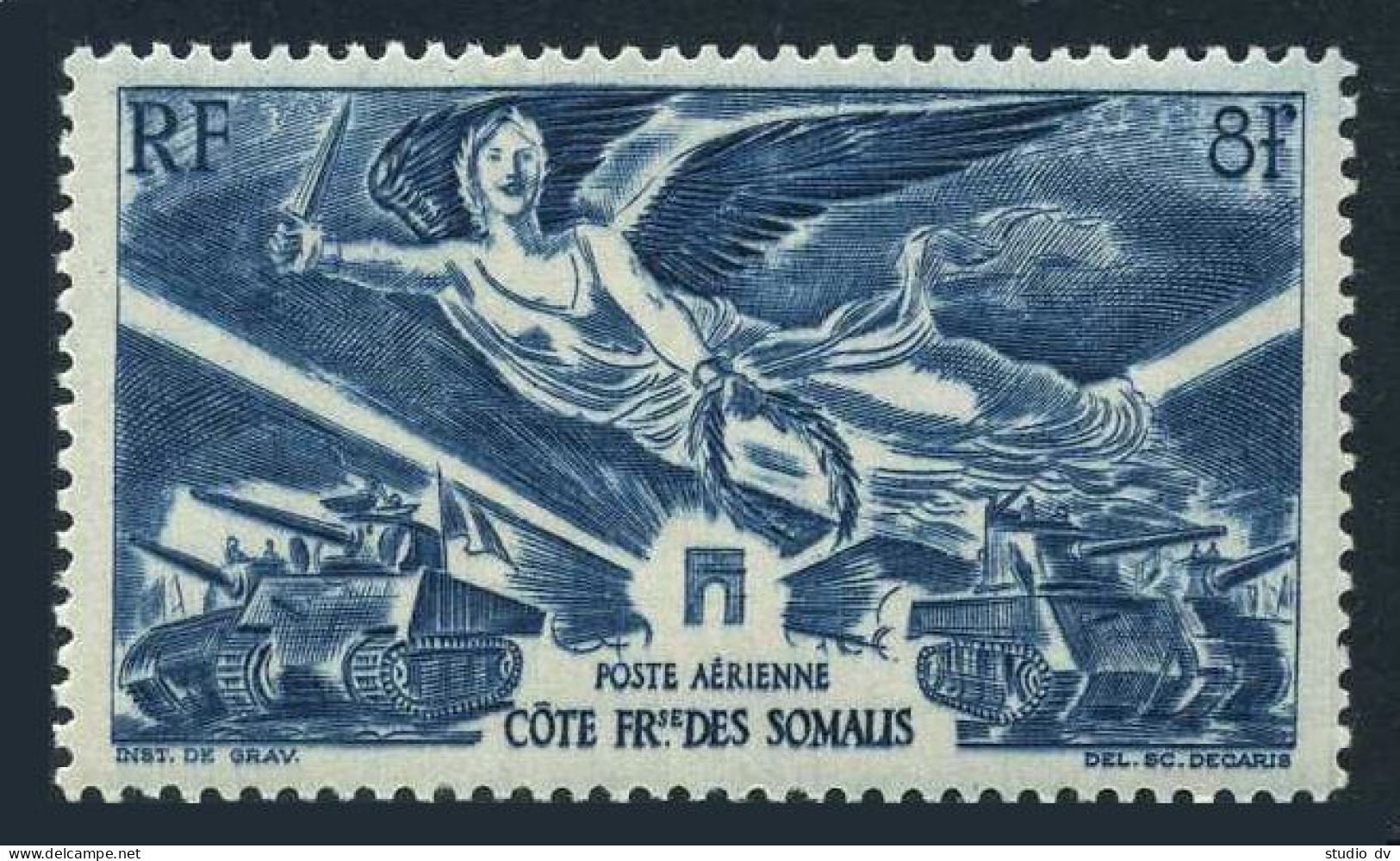 Fr Somali Coast C8, MNH. Michel 207. Victory Issue, 1946. WW II. - Mali (1959-...)