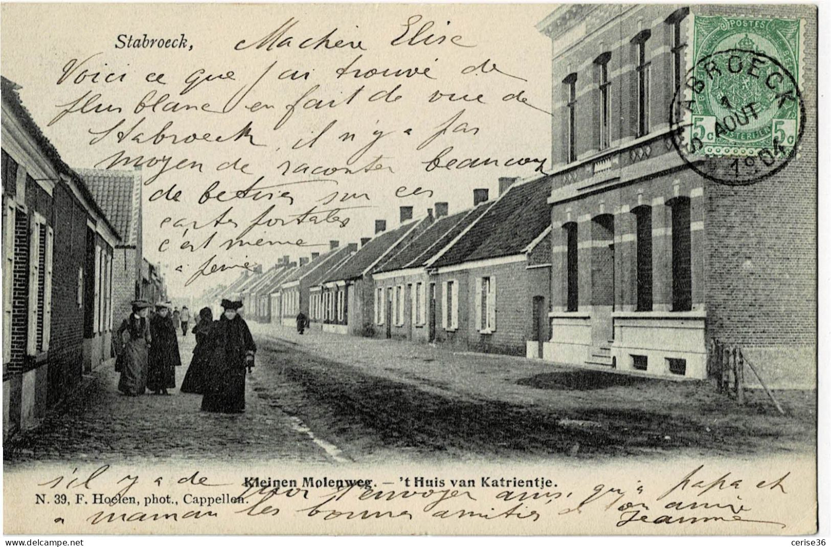 Stabroeck Kleinen Molenweg 't Huis Van Katrientje Circulée En 1904 - Stabroek