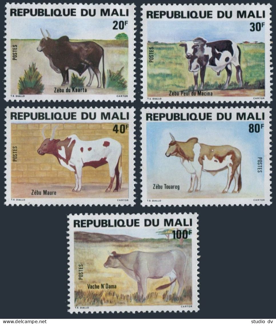 Mali 411-415, MNH. Michel 837-841. Cattle Breeds, 1981. Zebu, Cow. - Mali (1959-...)