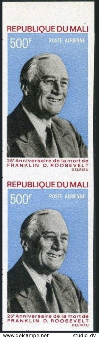 Mali C88 Imperf Pair, MNH, Michel 220B. President Franklin D Roosevelt, 1970. - Mali (1959-...)