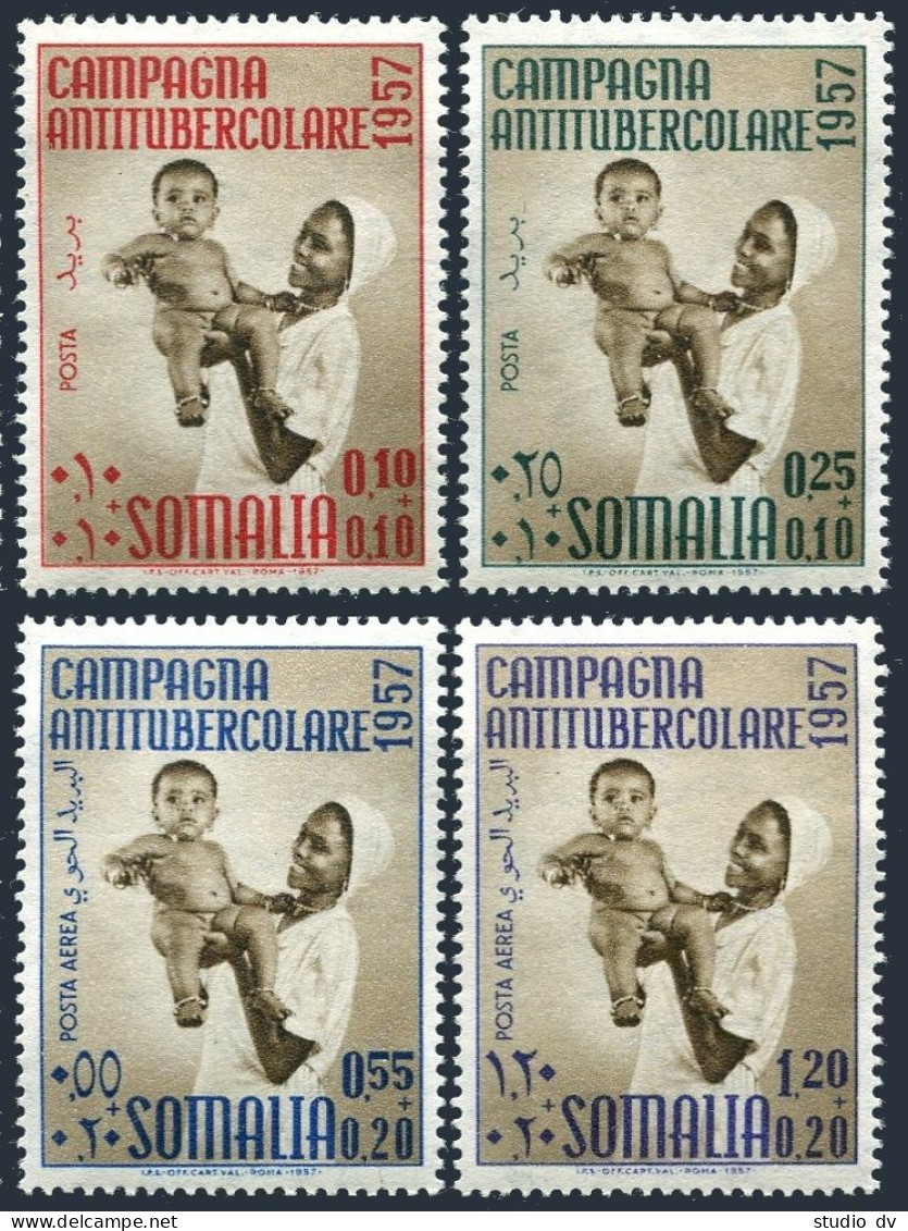 Somalia B52-B53,CB11-CB12,MNH. Michel 336-339. Fight Against Tuberculosis, 1957. - Mali (1959-...)