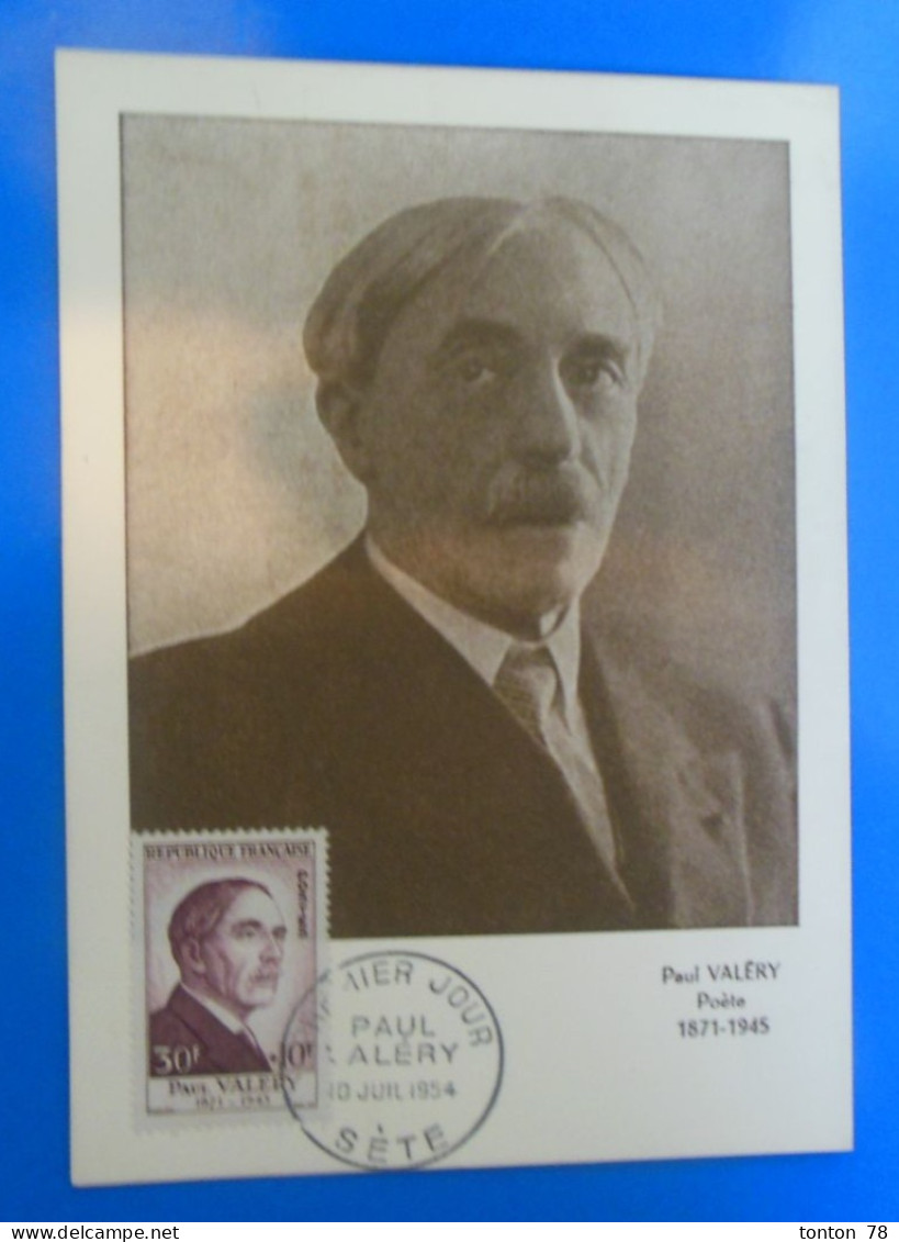 CARTE MAXIMUM DE FRANCE DE PAUL VALERY 1954 - 1950-1959