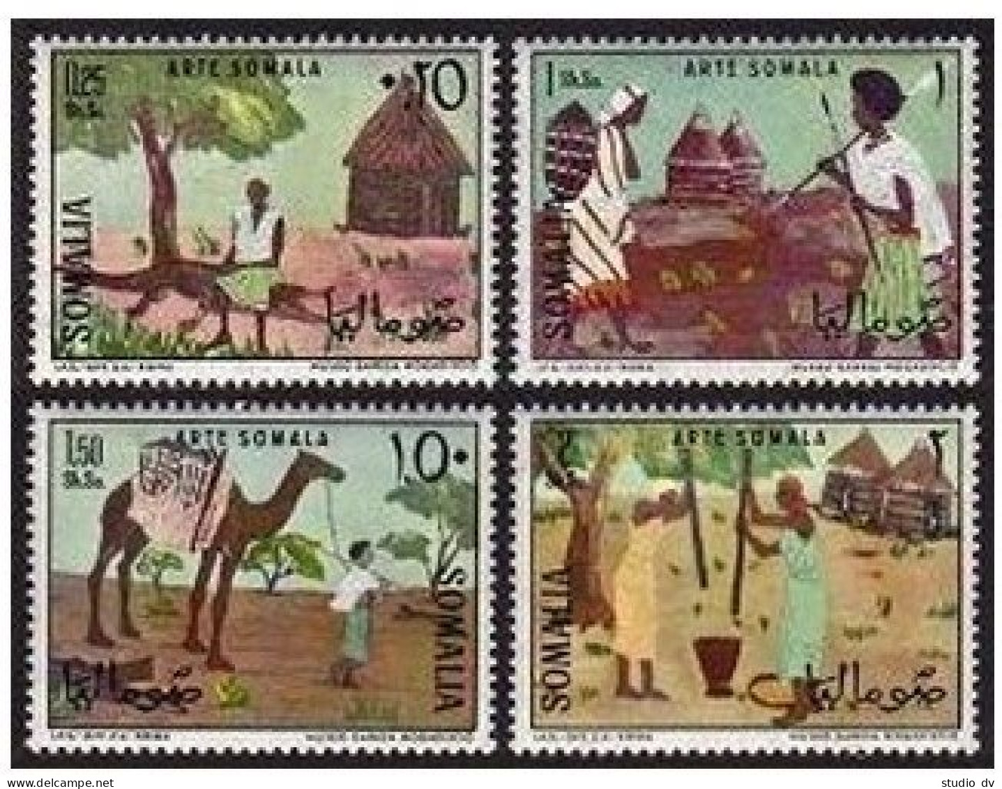 Somalia 295-298, MNH. Michel 92-95. Garesa Museum, Mogadishu. Paintings. 1966. - Mali (1959-...)