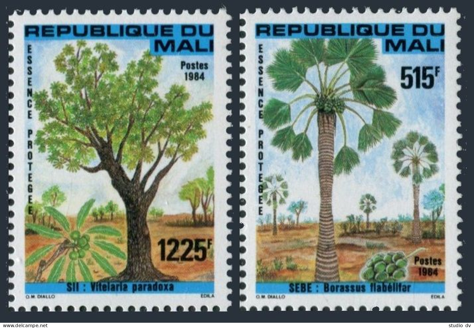 Mali 492-493, MNH. Michel 1015-1016. Fragrant Trees 1984. - Mali (1959-...)