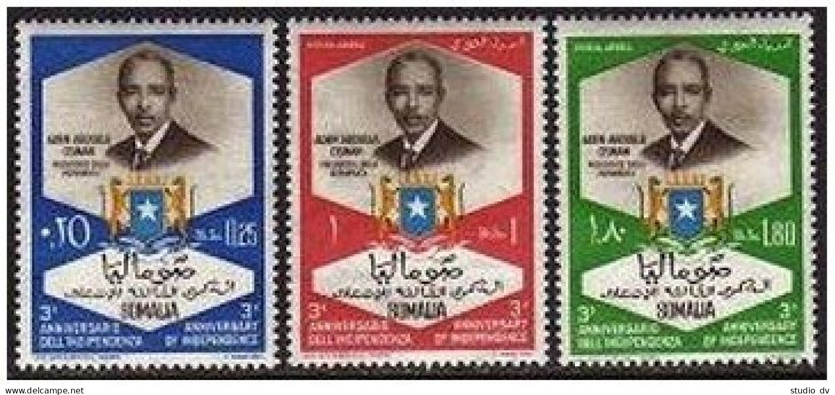 Somalia 270, C90-C91, MNH. Michel 51-53. President Aden Abdula Osman. 1963. - Mali (1959-...)