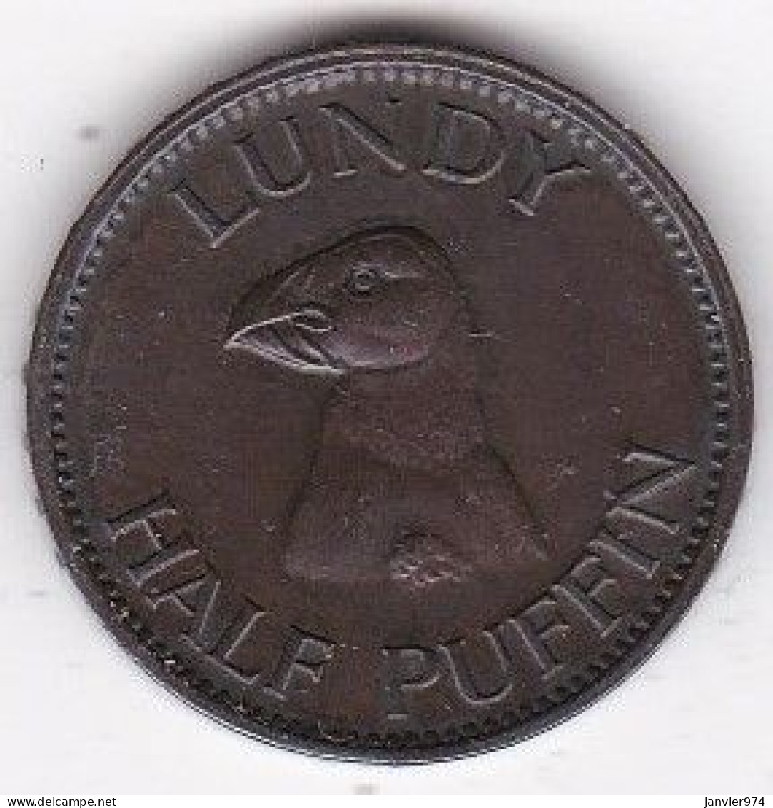 Lundy Half Puffin 1929 Martin Coles Harman, En Bronze , X# Tn1, SUP/AU - Autres – Europe