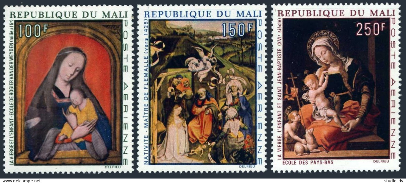 Mali C85-C87, MNH. Mi 217-219. Art 1970. Rogier Van Der Weyden, Dutch School. - Mali (1959-...)