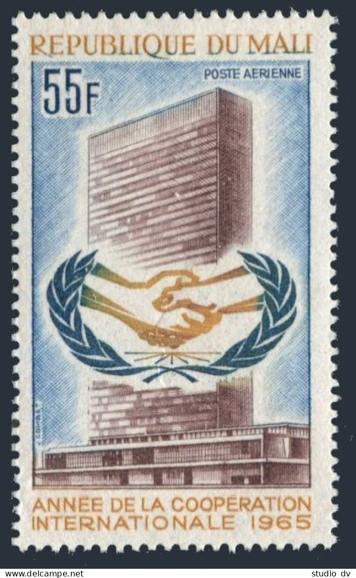 Mali C29,MNH.Michel 97. Cooperation Year ICY-1965. UN Headquarters. - Mali (1959-...)