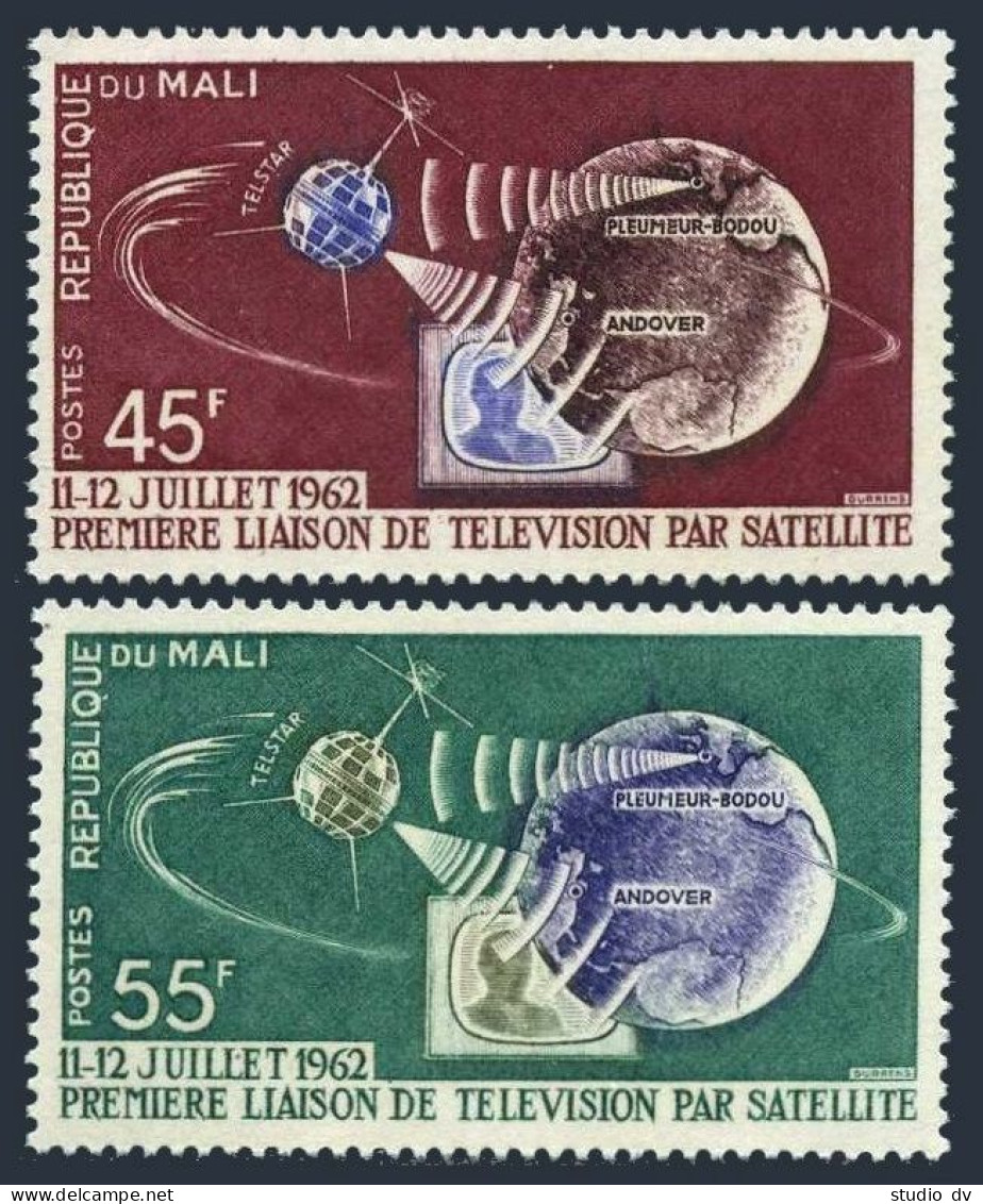 Mali 40-41,MNH.Michel 55-56. Telstar Satellite,1962. - Mali (1959-...)