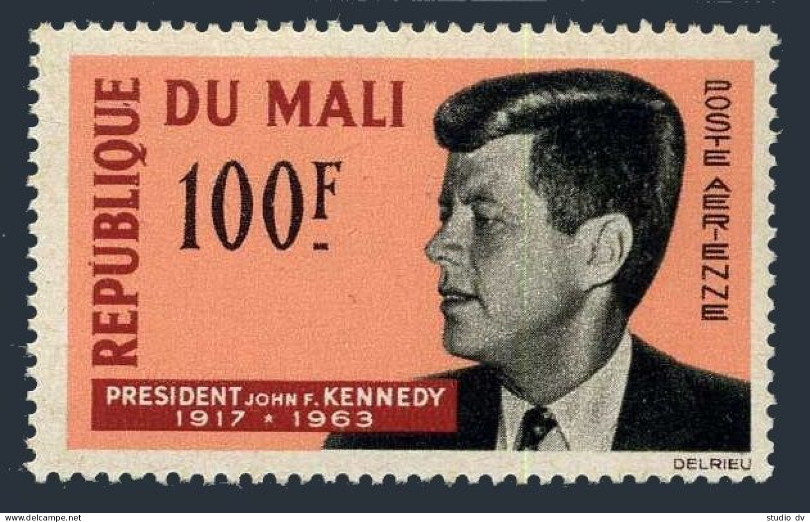 Mali C24,C24a Sheet, MNH. Michel 91, Bl.3. President John F. Kennedy. 1964. - Mali (1959-...)