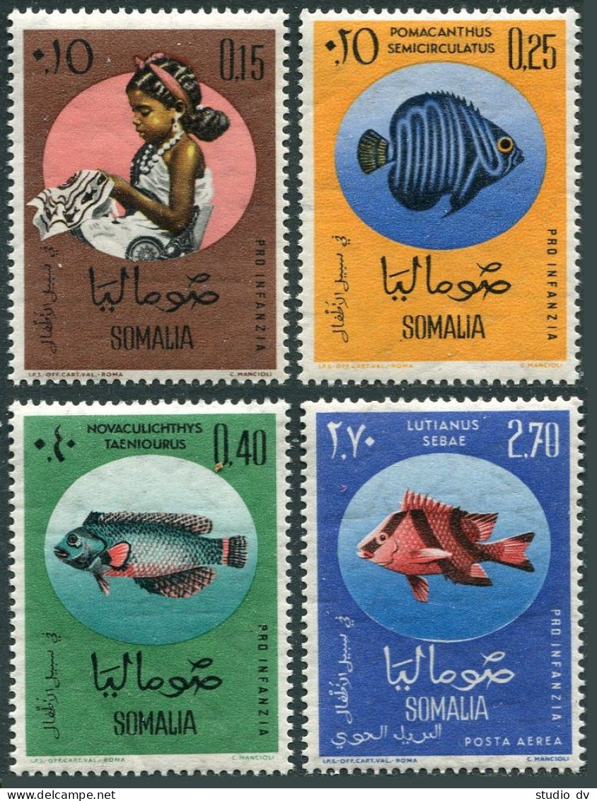 Somalia 260-262, C84, MNH. Michel 35-38. Fish 1962. - Mali (1959-...)