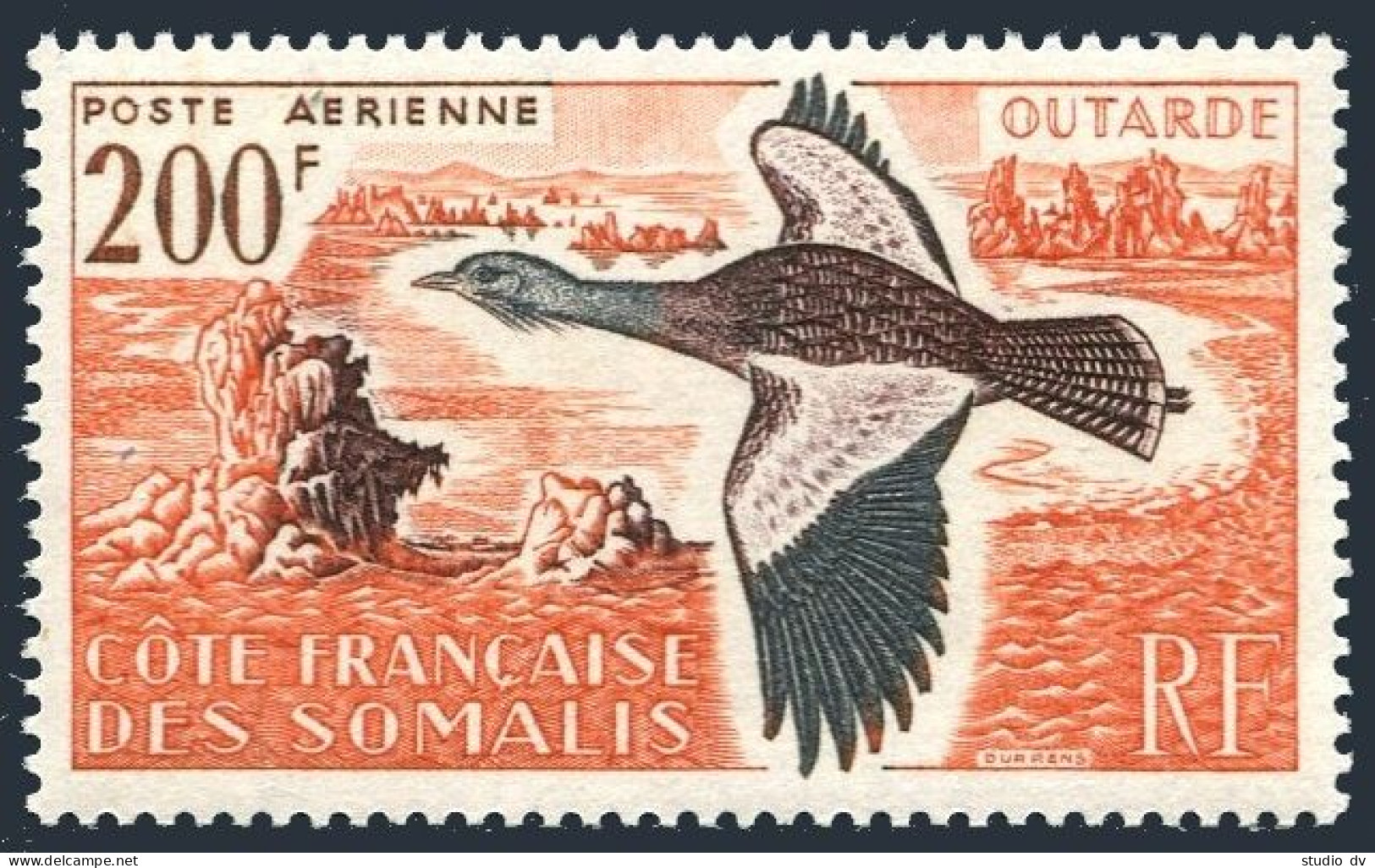 Fr Somali Coast C23, MNH. Michel 333. Bird Great Bustard In Flight, 1960. - Mali (1959-...)