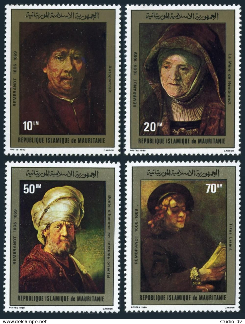Mauritania 456-459,MNH.Michel 686-689. Paintings By Rembrandt, 1980. Portraits. - Mauritania (1960-...)