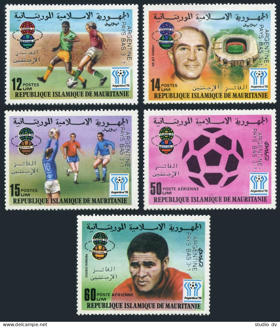 Mauritania 399-C189,MNH.Michel 615-619. Soccer Cup Argentina-1978.Winners. - Mauretanien (1960-...)