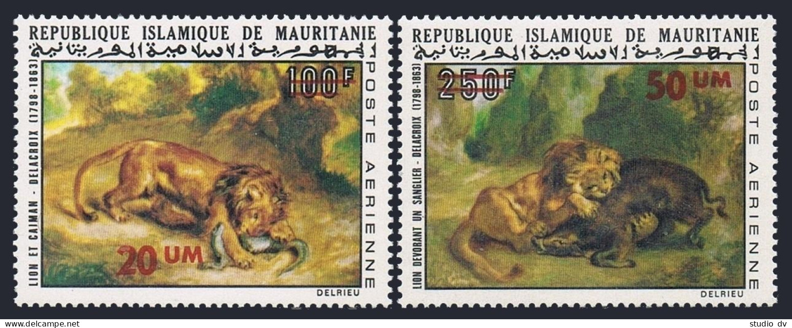 Mauritania C148-C149, MNH. Mi 486-487. Paintings By Delacroix, New Value 1974. - Mauritania (1960-...)