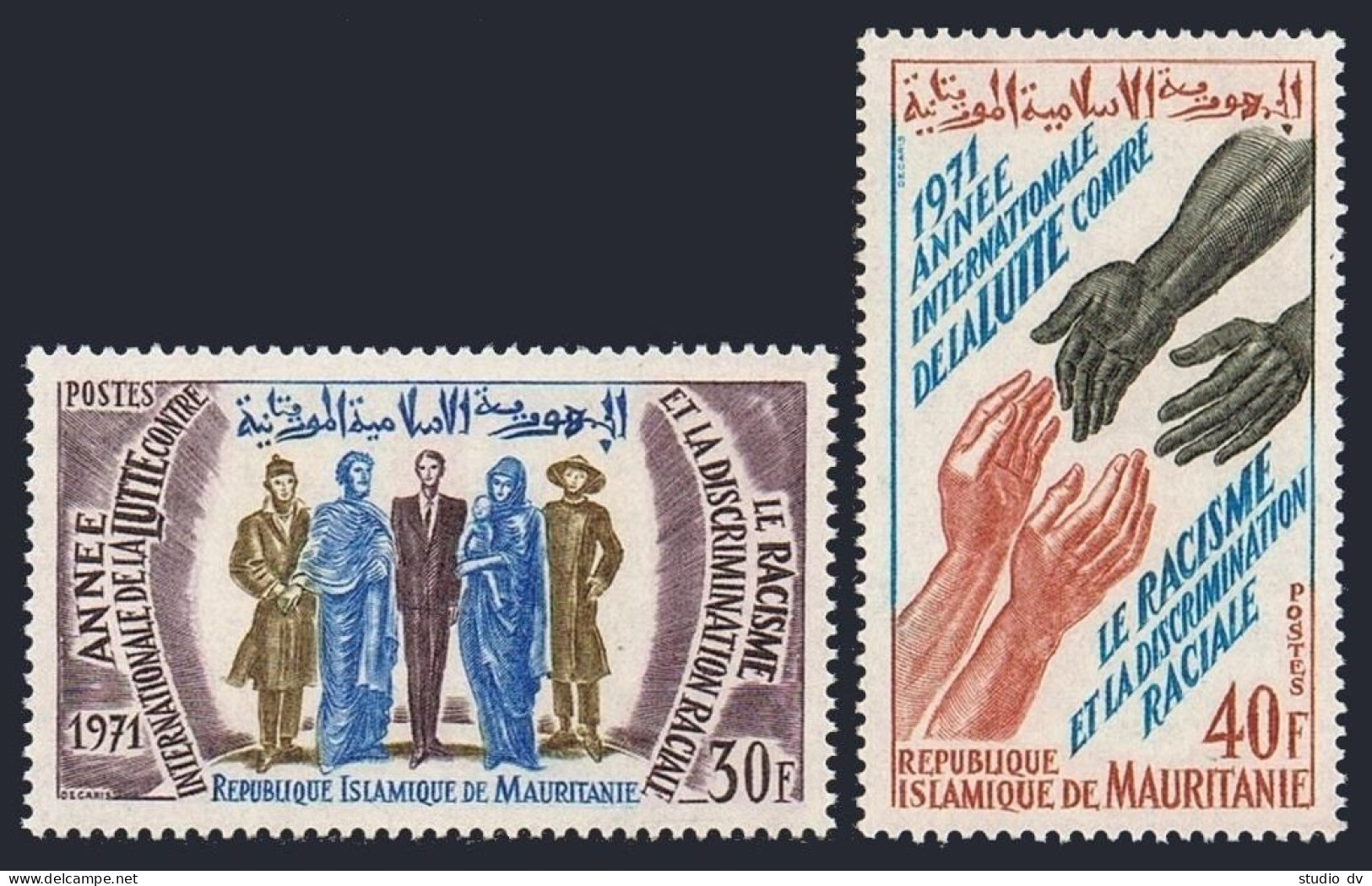 Mauritania 288A-288B,MNH.Michel 415-416. Year Against Racial Discrimination,1971 - Mauritania (1960-...)