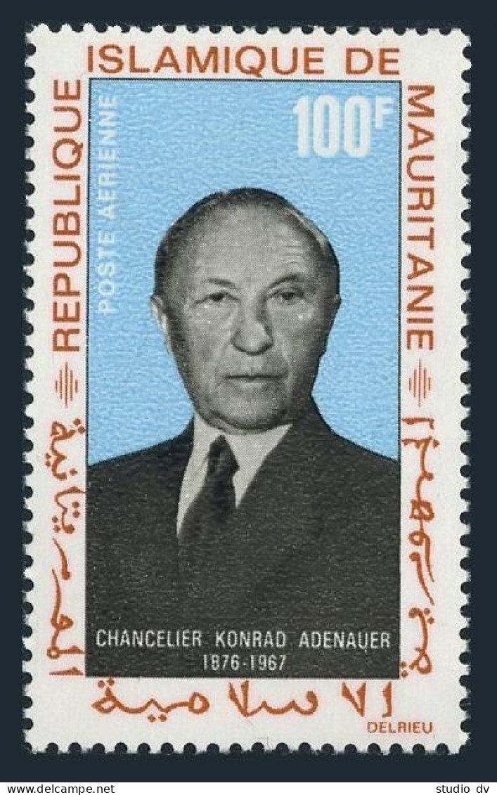 Mauritania C71,MNH.Michel 333. Konrad Adenauer,chancellor Of Germany,1968. - Mauritania (1960-...)