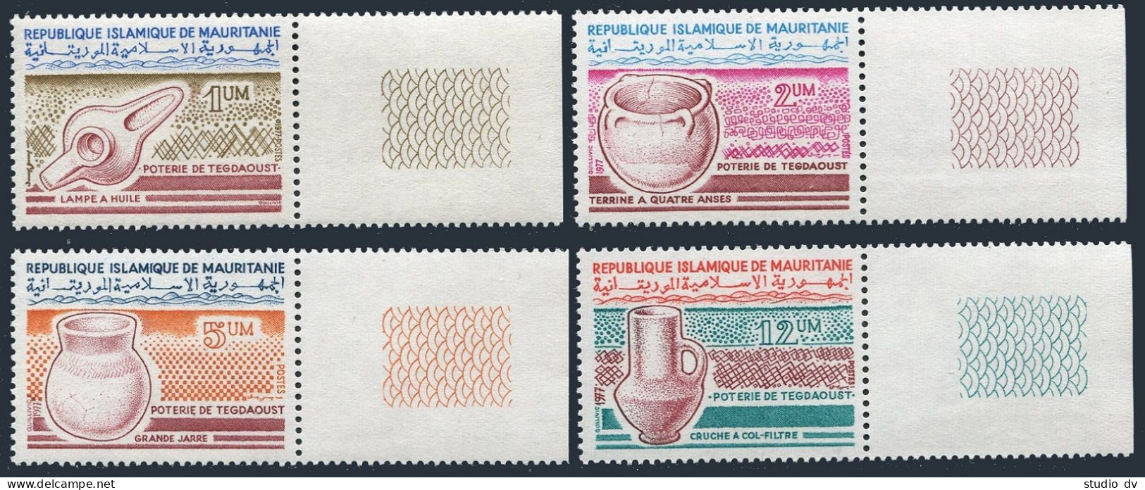 Mauritania 362-365, MNH. Michel 570-573. Tegdaoust Pottery, 1977. - Mauritanië (1960-...)