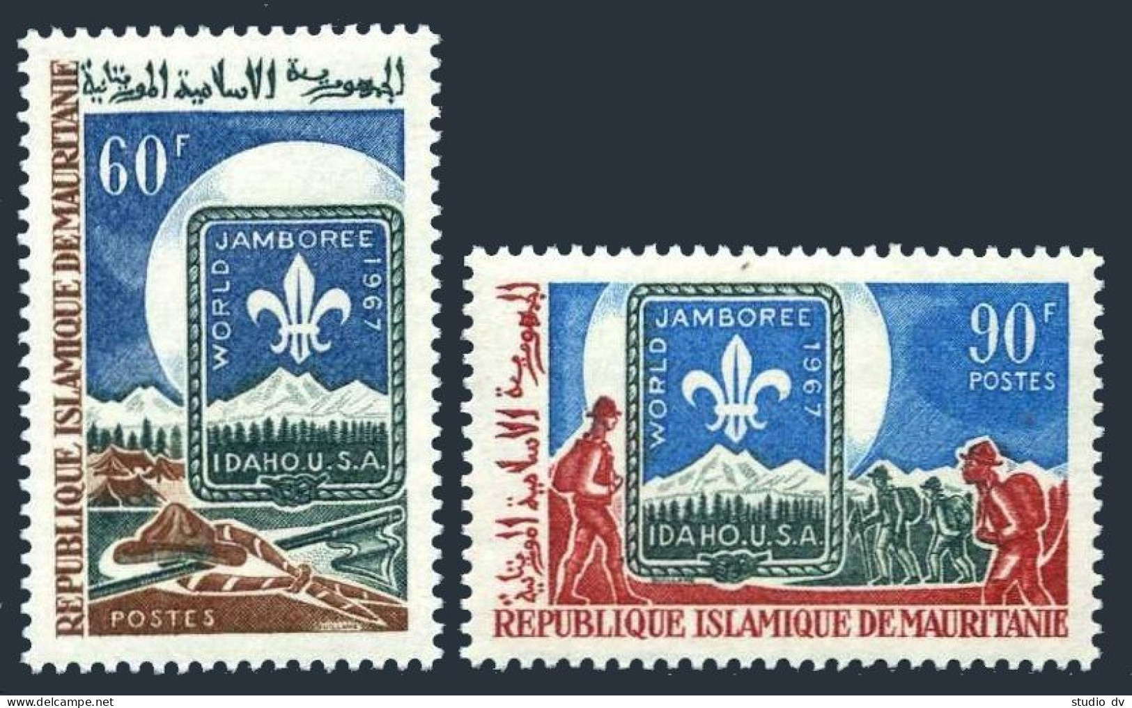 Mauritania 230-231,MNH.Michel 313-314. Boy Scout World Jamboree,1967. - Mauritanie (1960-...)