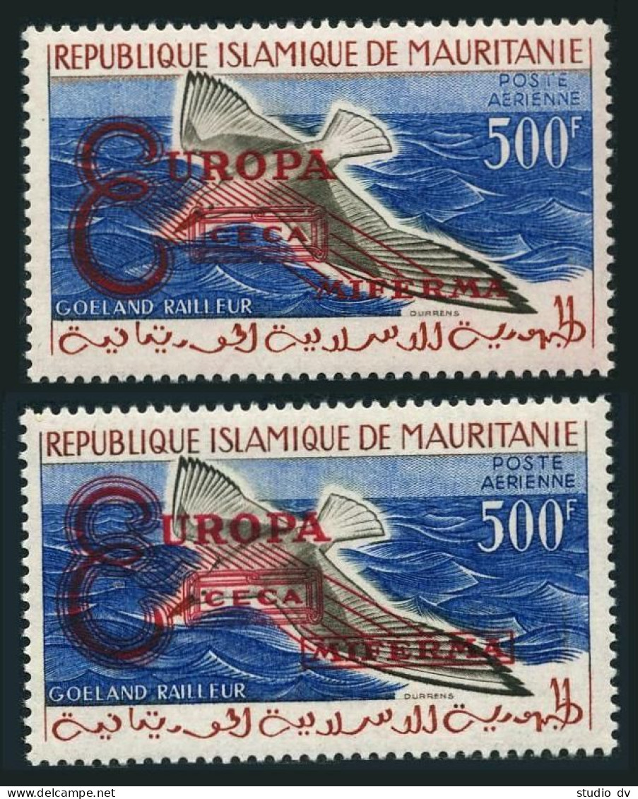 Mauritania C16A Type I,II,MNH.Michel VI-I,VI-II. Gull,EUROPA CECA MEFERMA,1962. - Mauritania (1960-...)