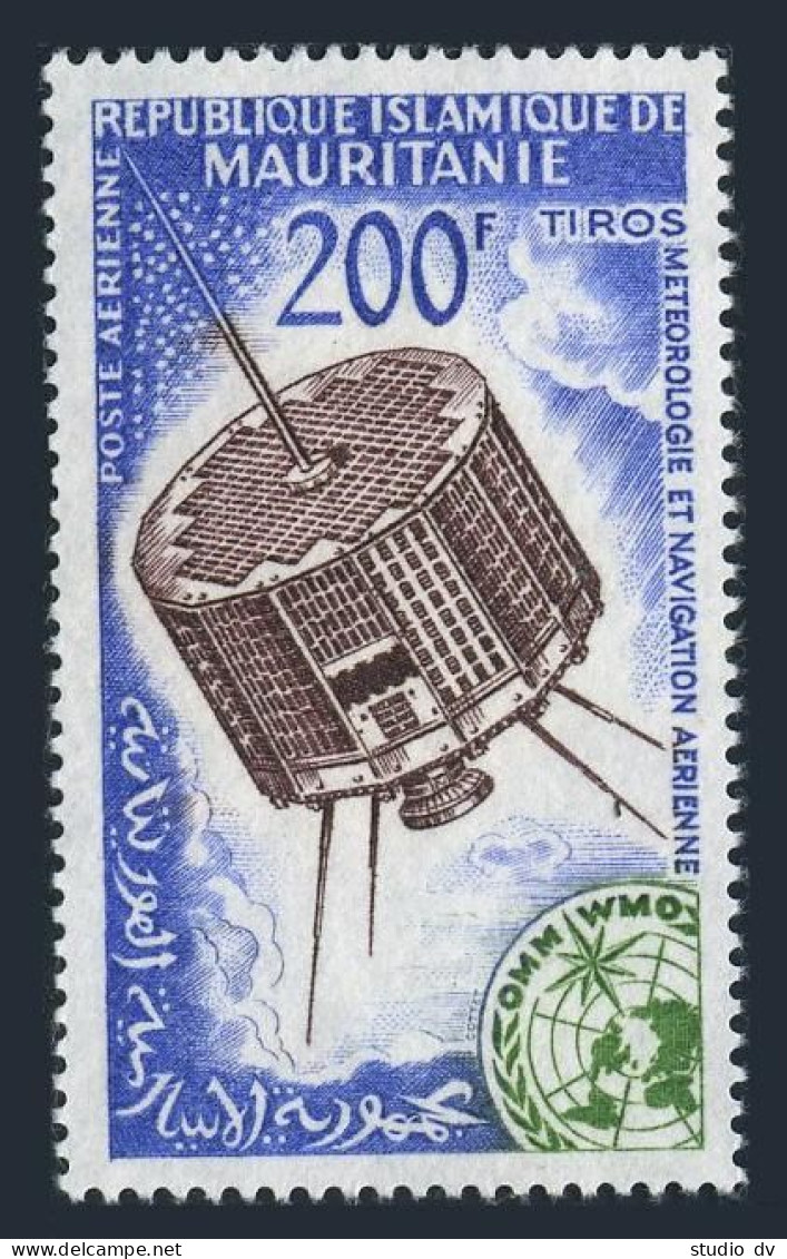 Mauritania C25,MNH.Michel 219. Space Research, 1963. WMO, Tiros Satellite. - Mauritania (1960-...)