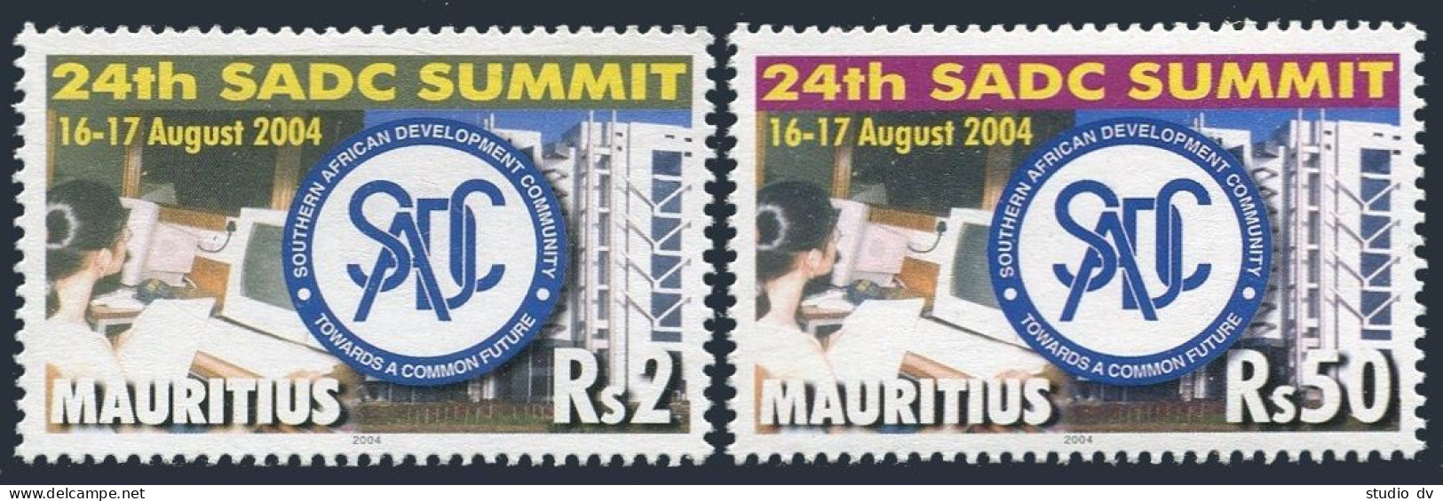 Mauritius 991-992,MNH. Southern Africa Development Community Summit, 2004. - Mauritius (1968-...)