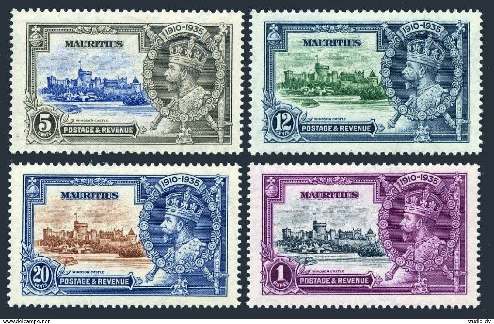 Mauritius 204-207,hinged. Mi 196-199. King George V Silver Jubilee Of Reign,1935 - Maurice (1968-...)