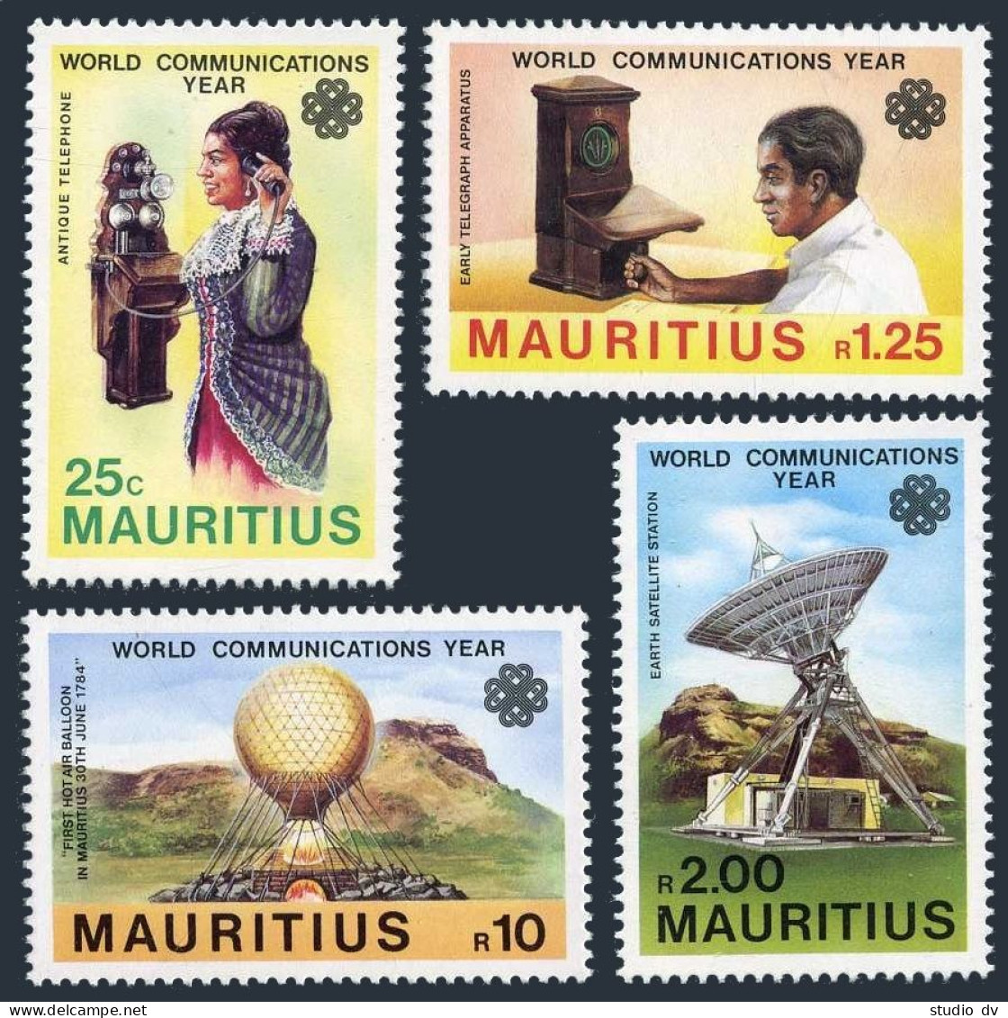 Mauritius 558-565, MNH. Mi 558-561. World Communication Year WCY-1983. - Mauritius (1968-...)