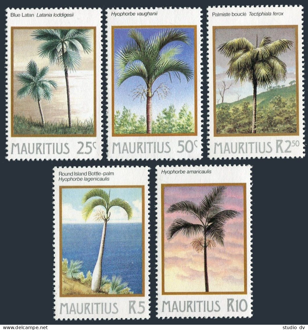 Mauritius 591-595, MNH. Michel 587-591. Palm Trees 1984. - Maurice (1968-...)