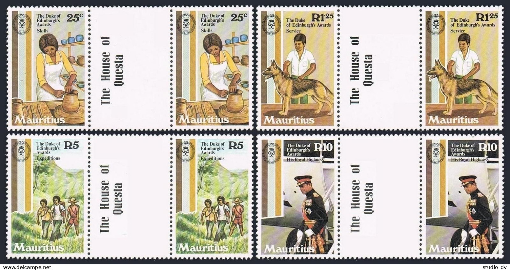 Mauritius 533-536 Gutter, MNH. Mi 529-532. Duke Of Edinburgh's Awards. Hiking, - Mauritius (1968-...)