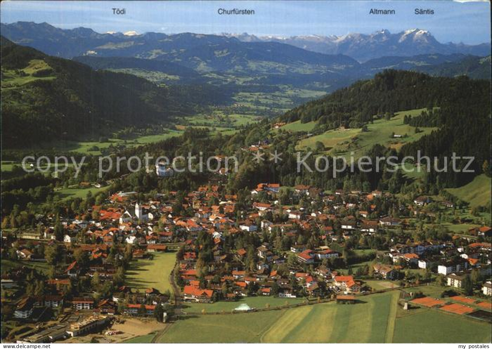 72534067 Oberstaufen Mit Schweizer Alpenkette Schrothheilbad Fliegeraufnahme Obe - Oberstaufen