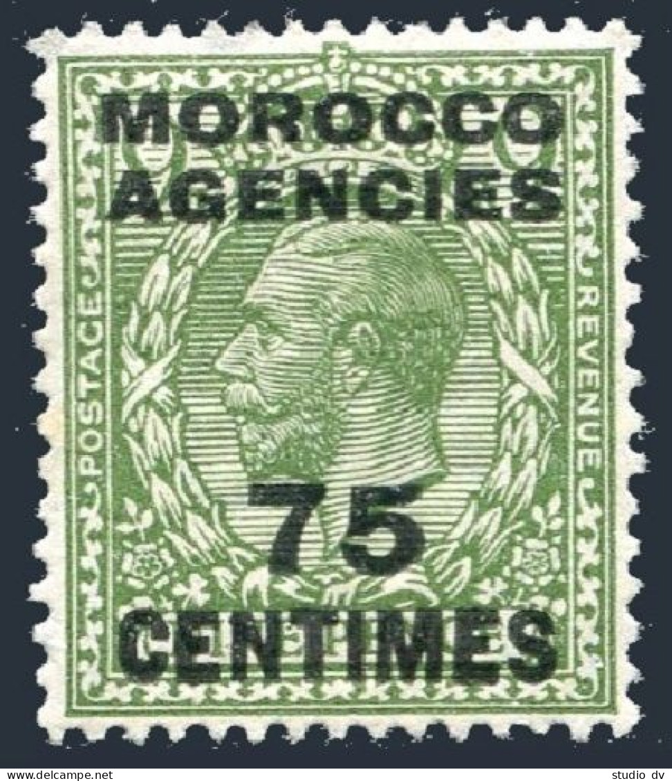 Great Britain Offices In Morocco 417 French Currency,hinged.1924. King George V. - Maroc (1956-...)