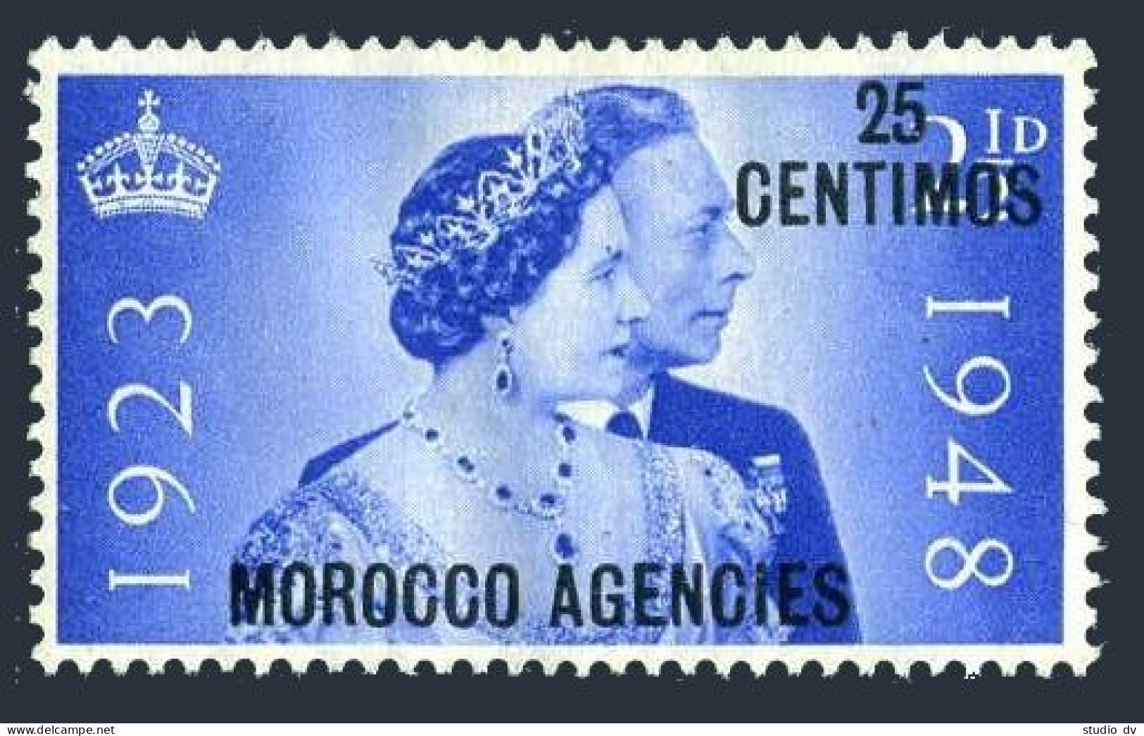 GB Offices In Morocco 93 Block/4, MNH. Silver Wedding 1948. George VI,Elizabeth. - Marokko (1956-...)