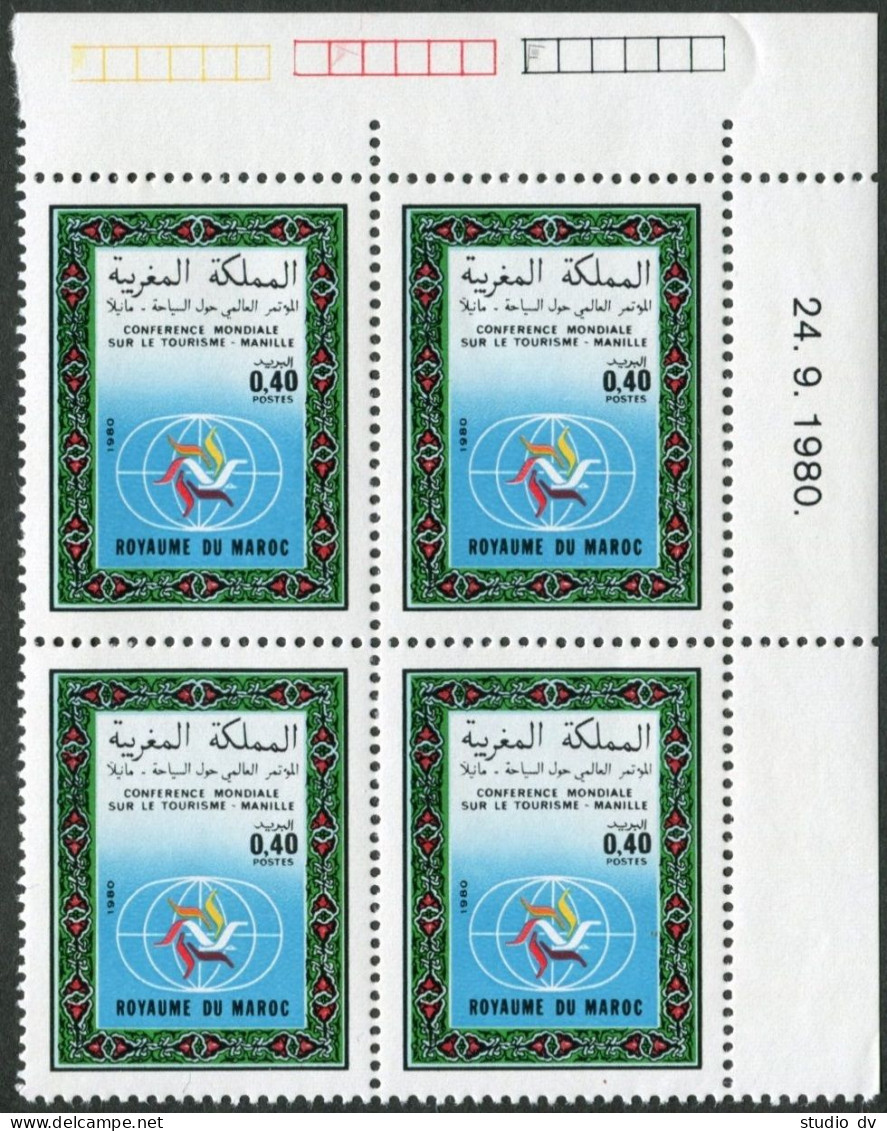 Morocco  467 Block/4,MNH.Michel 938. World Tourism Conference,Manila,1980. - Morocco (1956-...)