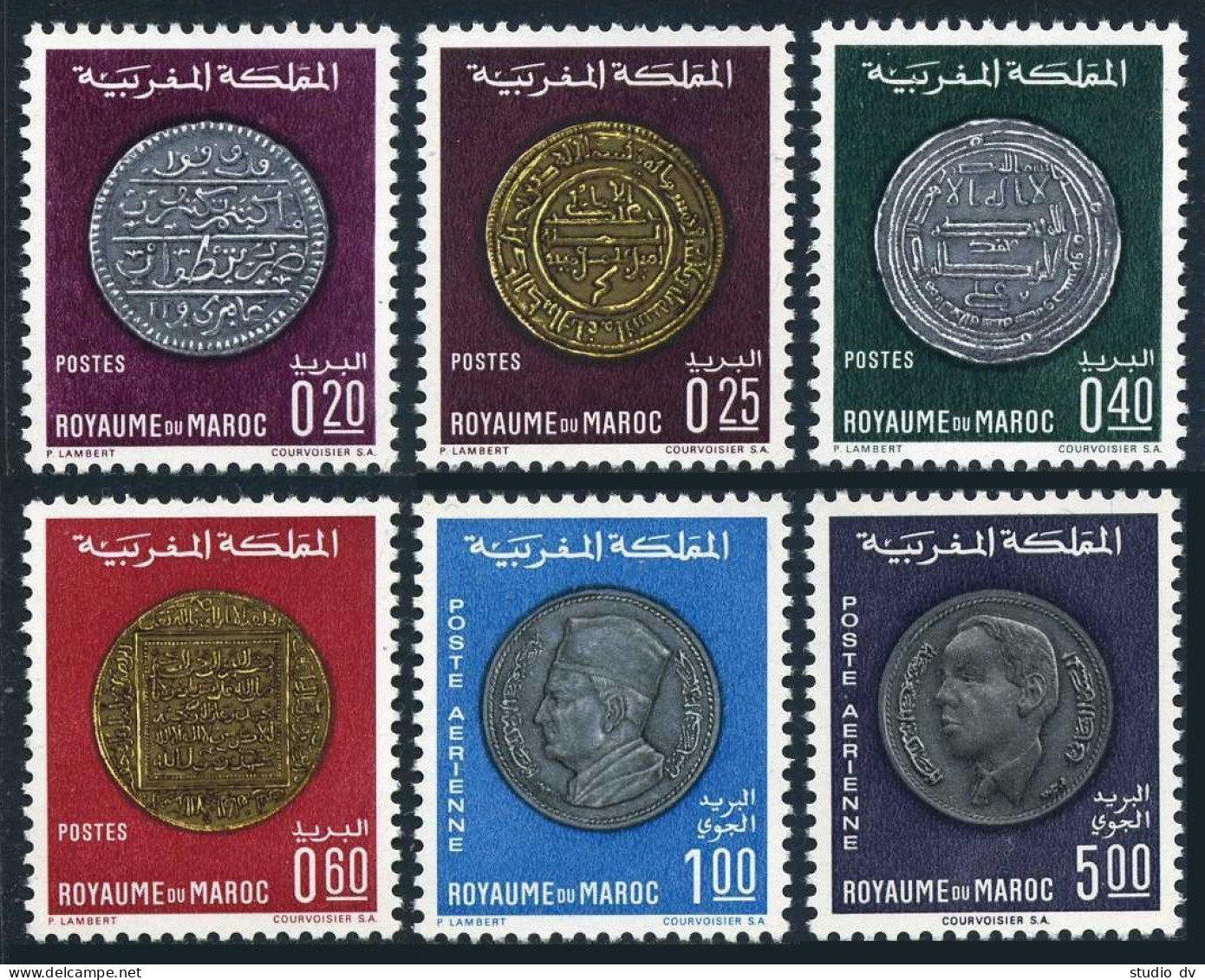 Morocco 216-219, C16-C17, MNH. Michel 641-644, 648-649. Coins 1968. - Morocco (1956-...)