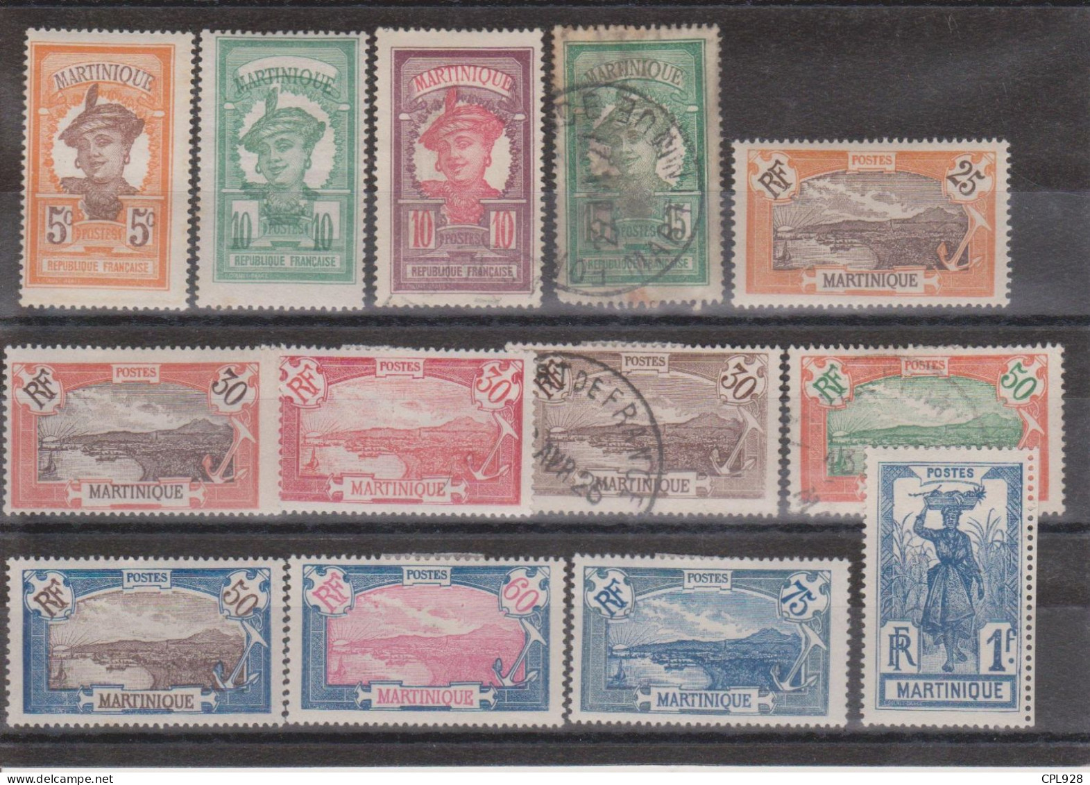 Martinique N° 92 à 104 - Used Stamps