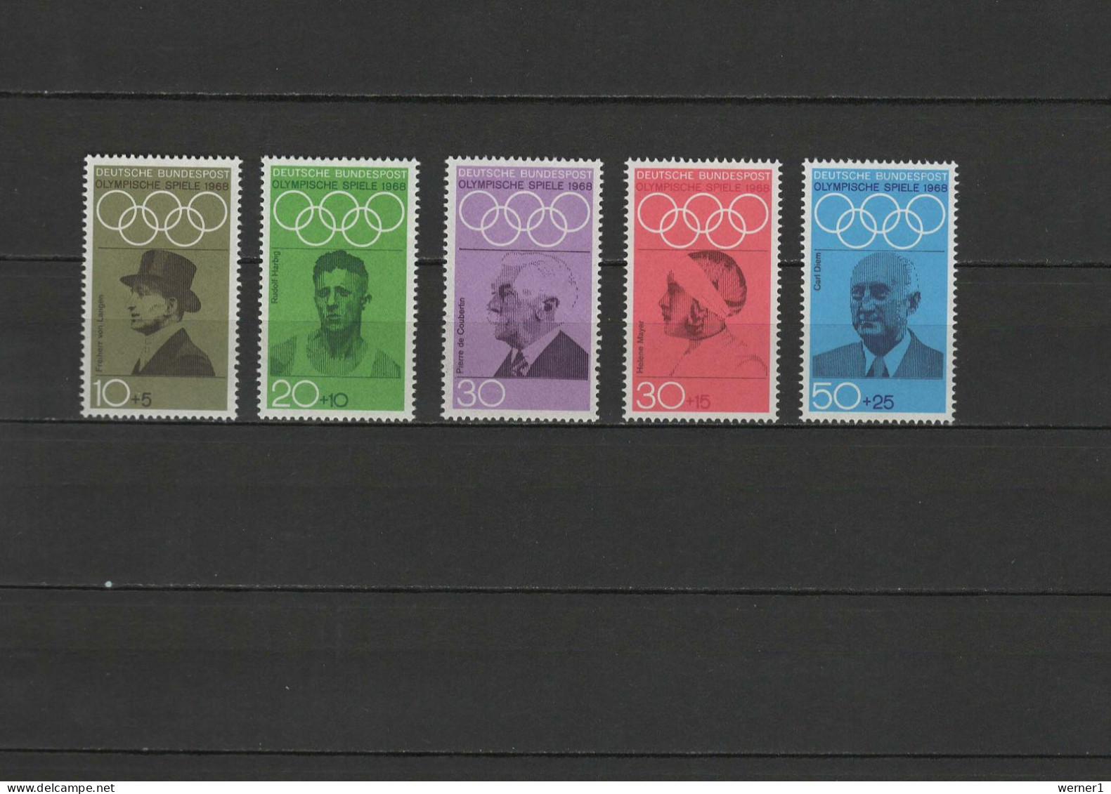 Germany 1968 Olympic Games Mexico, Set Of 5 MNH - Summer 1968: Mexico City