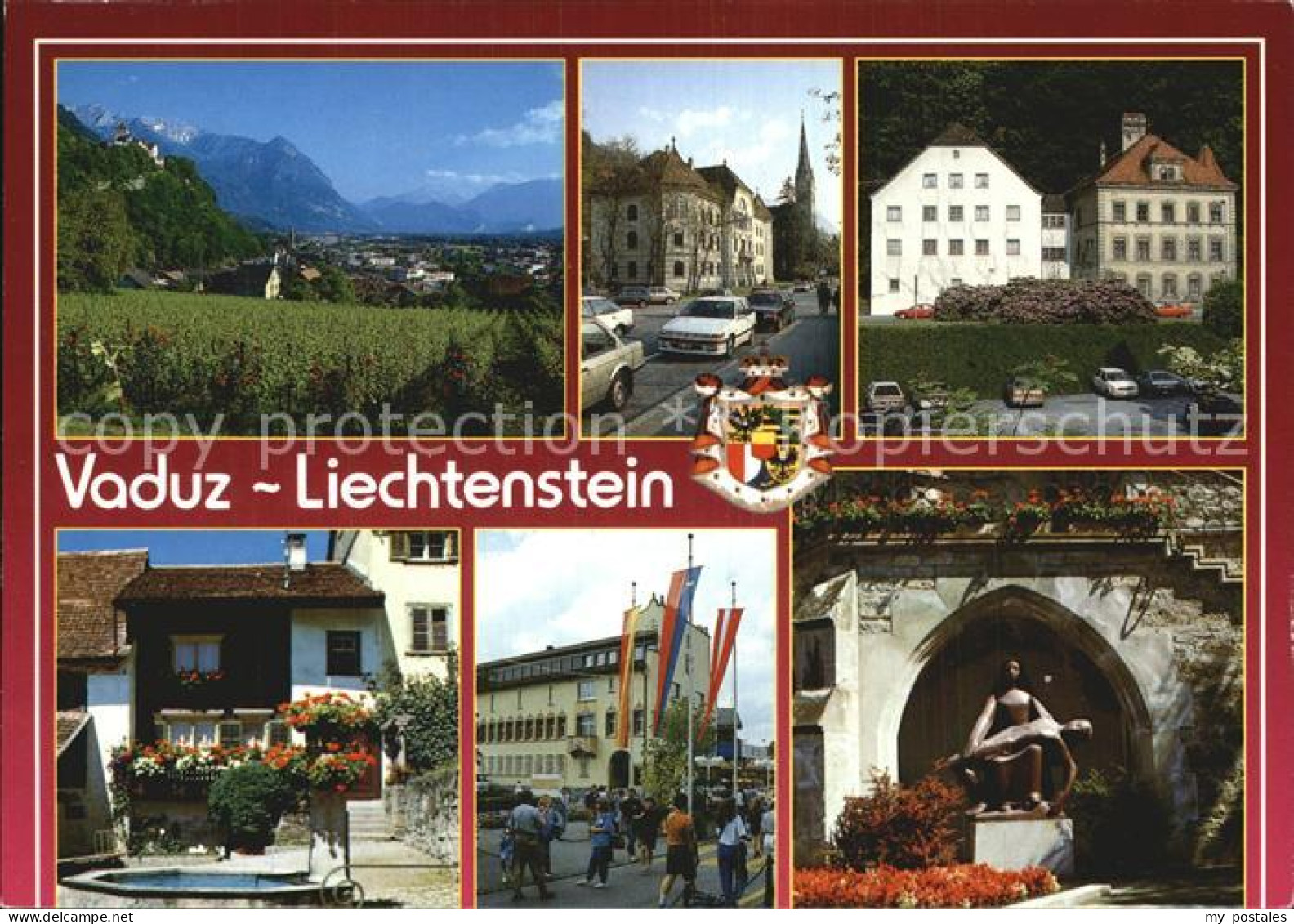 72533937 Vaduz Schloss Regierungsgebaeude Landesmuseum Dorfbrunnen Rathaus Kirch - Liechtenstein