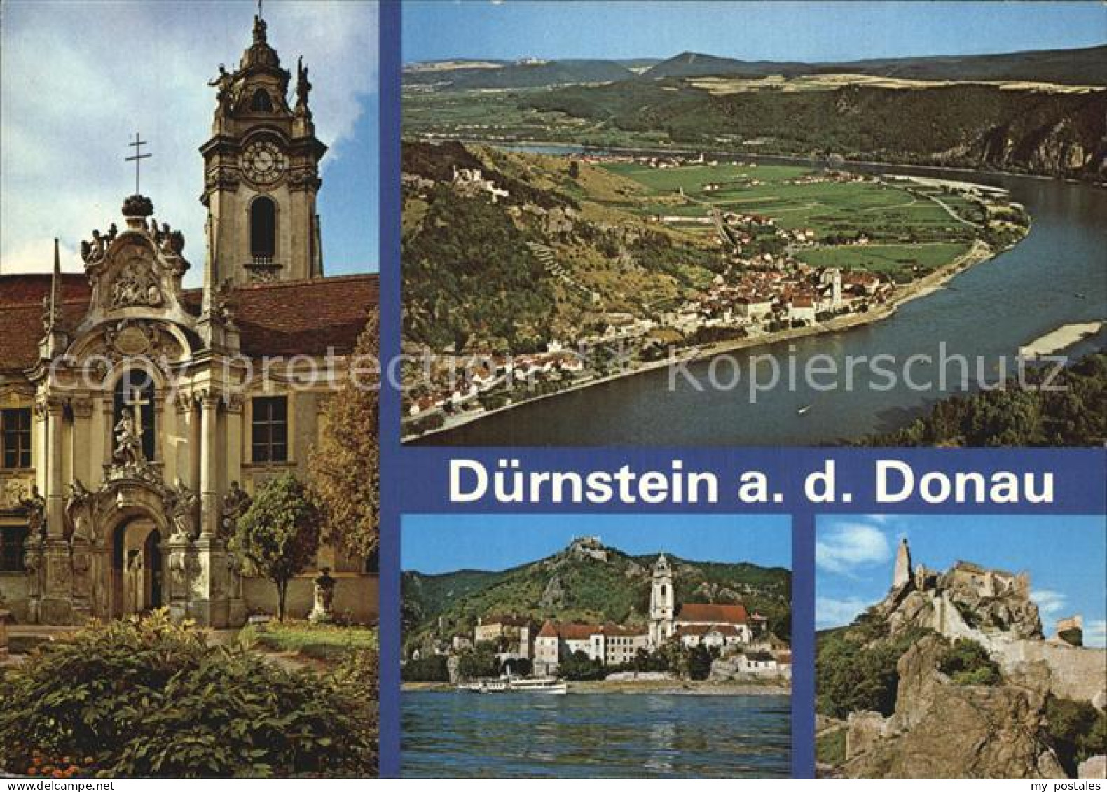 72533935 Duernstein Wachau Stiftshof Prunkportal Fliegeraufnahme Teilansicht Bur - Other & Unclassified