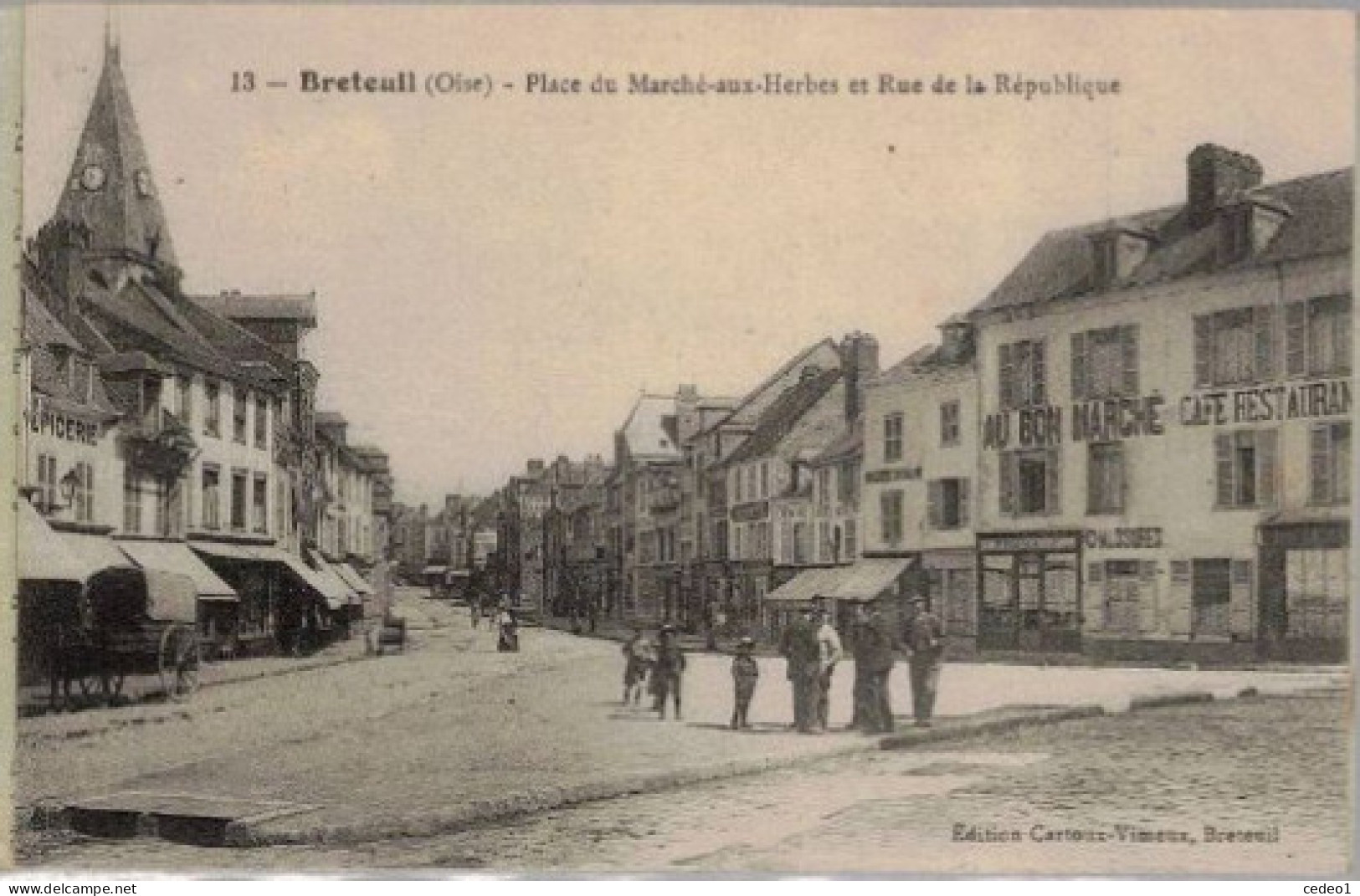 BRETEUIL  PLACE DU MARCHE AUX HERBES - Breteuil