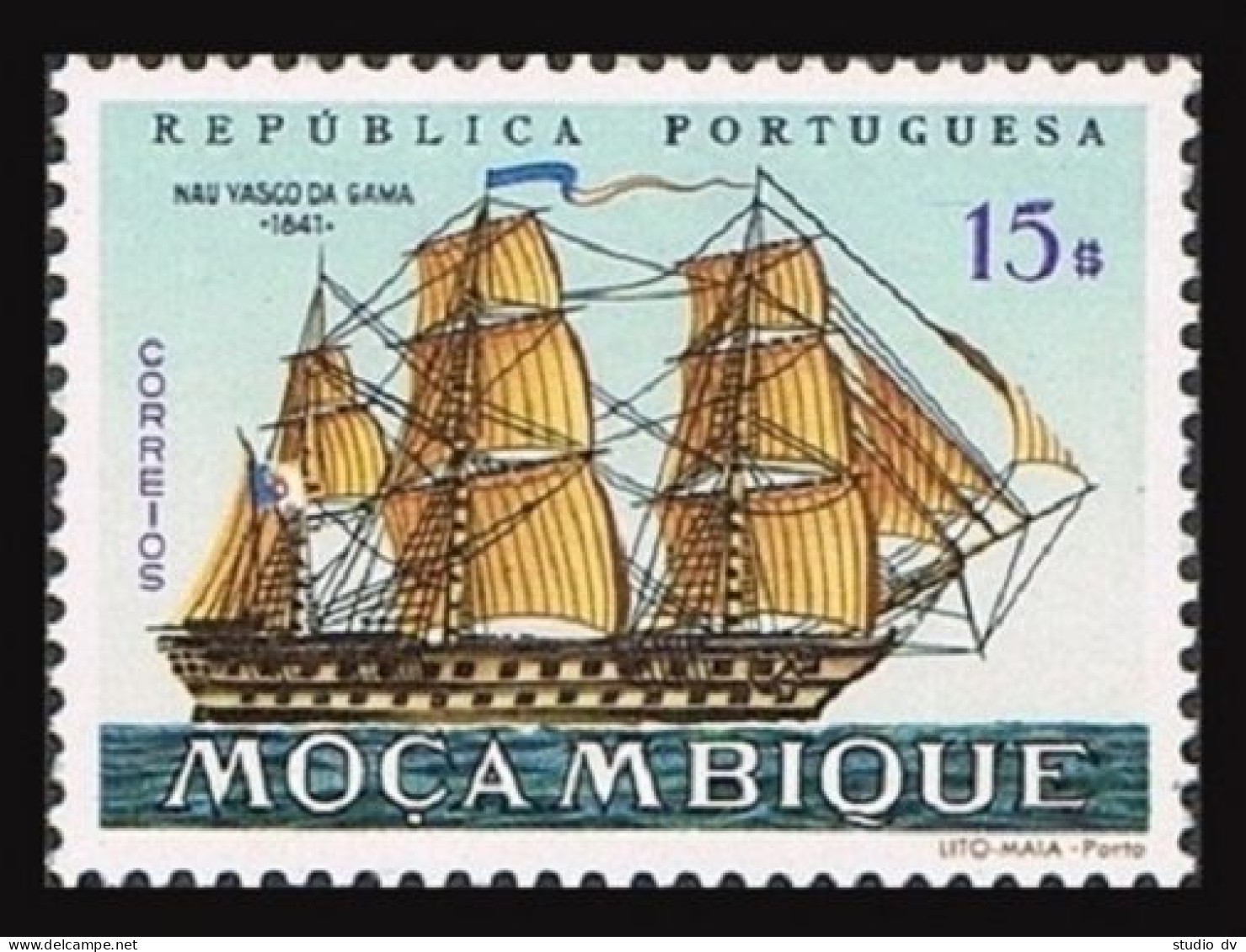 Mozambique 452, MNH. Michel 511. Sailing Ships, 1963. Vasco Da Gama, 1841. - Mozambique