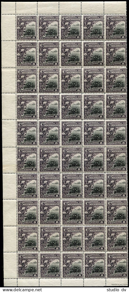 Mozambique Co 125 Half Sheet,MNH.Michel 122. Cotton Field, 1918. - Mozambique