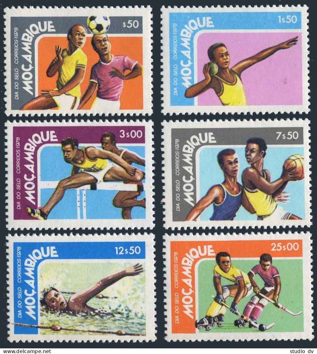 Mozambique 607-612,MNH.Michel 670-675. Stamps Day,1978:Soccer,Shotput,Hurdling, - Mozambique